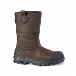 Rock Fall Texas Waterproof Rigger Safety Boot Brown 5 RF70/005