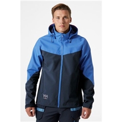 Helly Hansen Oxford Hooded Softshell Jacket Navy/Stone Blue Medium