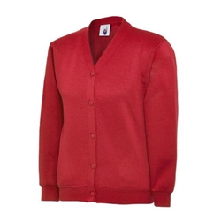 Uneek UC207 Childrens Cardigan Red 3/4 Years