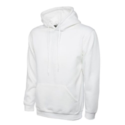 Uneek UC502 Classic Hooded Sweatshirt White XL