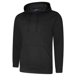 Uneek UC509 Deluxe Hooded Sweatshirt Black 3XL