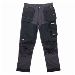 DeWalt Memphis Pro-Stretch Regular Fit Holster Pocket Trouser Grey/Black 36" Long