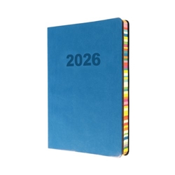 Collins Edge Rainbow Diary Week To View A5 Blue 2026 ED153.U57-26