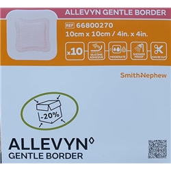 Allevyn Gentle Border Dressing 10cm x 10cm (Pack of 10) (66800270).