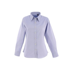 Uneek UC703 Ladies Pinpoint Oxford Full Sleeve Shirt Light Blue Small