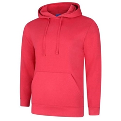 Uneek UC509 Deluxe Hooded Sweatshirt Cranberry Large