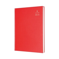 Collins Academic Diary Day Per Page A4 Red 2025-2026 44MRED25