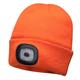 Portwest Beanie USB Rechargeable LED Head Light Orange (Pack of 12)