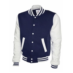 Uneek UC525 Mens Varsity Jacket Navy/White XL