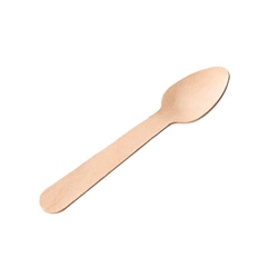 Economy Disposable Birch Wood Teaspoon 11cm (Pack of 100) F90223-0