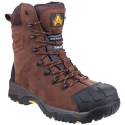 Amblers Safety AS995 Pillar S3 WR CI HRO SRC High Leg Safety Boot Brown [Size UK 6/ EU 39]