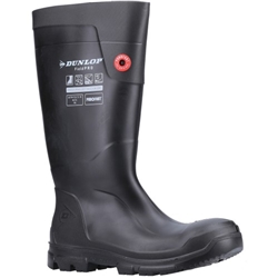 Dunlop Purofort FieldPRO Steel Toe Cap Full Safety Wellington Boot Black LJ2HD01 [Size UK 10.5/ EU 45]