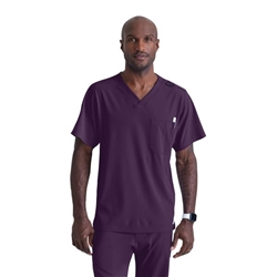 Skechers Unisex V Neck Scrub Top Eggplant 4XL SK0112/EGGP/4XL