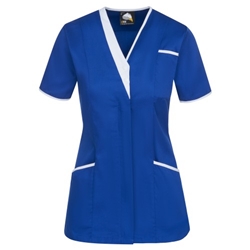 Orn 8200 Tonia V-Neck Tunic Royal Blue with White Trim UK 24