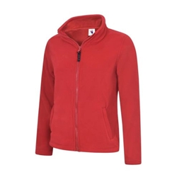 Uneek UC608 Ladies Classic Full Zip Fleece Jacket Red Medium