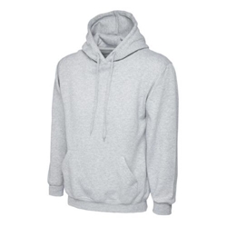 Uneek UC510 Ladies Deluxe Hooded Sweatshirt Heather Grey Large