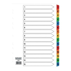 Eastlight A4 Mylar Dividers 15-Part Europunched