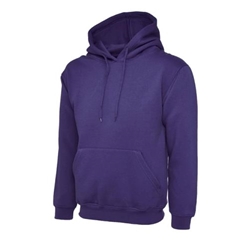 Uneek UC509 Deluxe Hooded Sweatshirt Heather Grey Medium