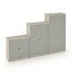 Bisley systems storage high tambour cupboard 1970mm high - goose grey