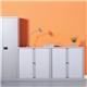Bisley systems storage high tambour cupboard 1970mm high - goose grey