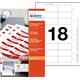 Avery Printable Inserts 65mm x 30mm All printer types 180 Inserts / 10 Sheets - 6530