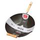 Dexam School of Wok Pre-Seasoned Carbon Steel Flat Base Wok 360mm