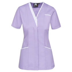 Orn 8200 Tonia V-Neck Tunic Lilac with White Trim UK 16