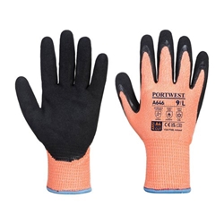 Portwest Vis-Tex Winter Cut D13 Nitrile Glove L Orange/Blk (Pack of 12)