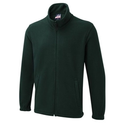 Uneek UX5 Full Zip Fleece Bottle Green Small 