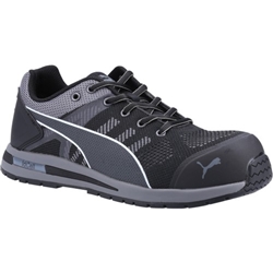Puma Elevate Knit Low S1P ESD HRO SRC Safety Work Trainers Shoe Black/Grey [Size UK 11/ EU 46]