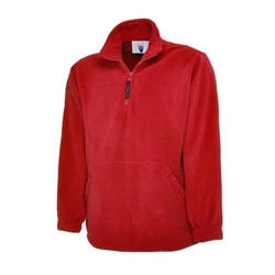 Uneek UC602 Premium 1/4 Zip Micro Fleece Jacket Red Large