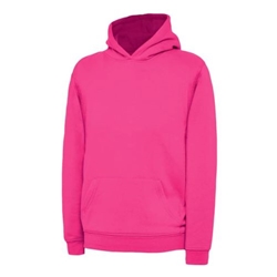 Uneek UC503 Childrens Hooded Sweatshirt Hot Pink 11/13