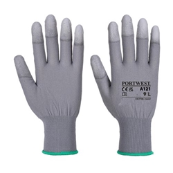 Portwest PU Fingertip Glove S Gry (Pack of 12)