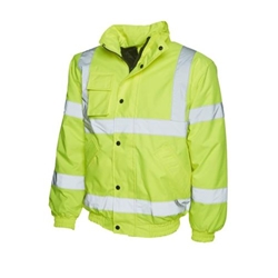 Uneek UC804 High Visibility Bomber Jacket Yellow XL