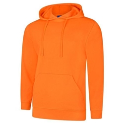 Uneek UC509 Deluxe Hooded Sweatshirt Orange Large