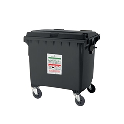 1100L Lockable Wheeled Bin/Hopper Stores up to 30 Sacks