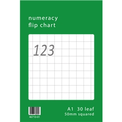 Numeracy A1 Flipchart Pad 50mm Square (Pack of 5)