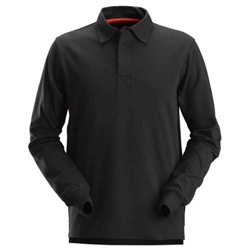 Snickers 2612 Rugby Shirt Black 2XL