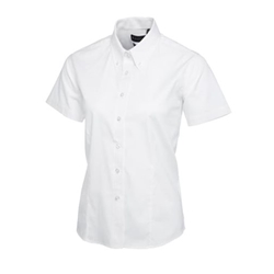Uneek UC704 Ladies Pinpoint Oxford Half Sleeve Shirt White Medium