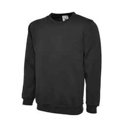 Uneek UC205 Olympic Sweatshirt Black Medium