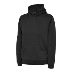 Uneek UC503 Childrens Hooded Sweatshirt Black 11/13