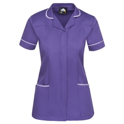 Orn 8600 Florence Classic Tunic Purple with Lilac Trim UK 08