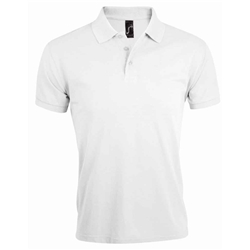 SOL'S Prime Poly/Cotton Piqué Polo Shirt - White - Printed To The Front, Back and Arm Small