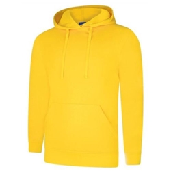 Uneek UC509 Deluxe Hooded Sweatshirt Yellow Xtra Small