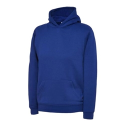 Uneek UC507 Contrast Hooded Sweatshirt Sapphire/Heather Grey Xtra Small