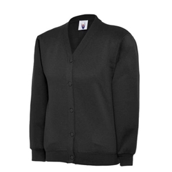 Uneek UC207 Childrens Cardigan Black 7/8 Years