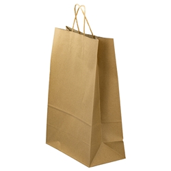 Twist handle paper carrier bags brown 320x140x420mm (Pack 250)