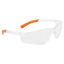 Portwest Pan View Spectacles Clear/Orange (Pack of 12)