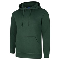 Uneek UC509 Deluxe Hooded Sweatshirt Bottle Green Medium