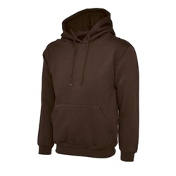 Uneek UC502 Classic Hooded Sweatshirt Brown 2XL